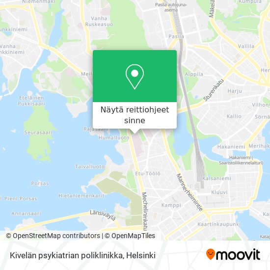 Kivelän psykiatrian poliklinikka kartta