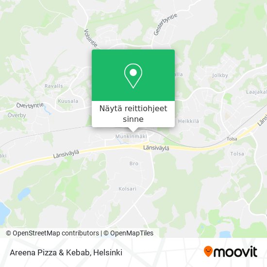 Areena Pizza & Kebab kartta