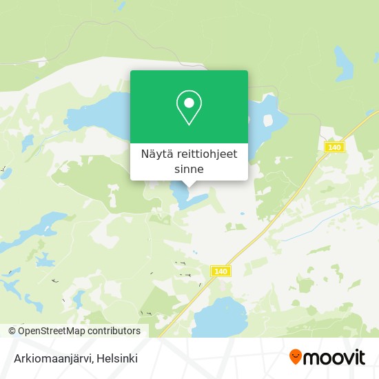 Arkiomaanjärvi kartta