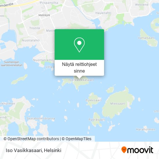 Kuinka päästä kohteeseen Iso Vasikkasaari paikassa Helsinki kulkuvälineellä  Bussi, Metro tai Raitiovaunu?