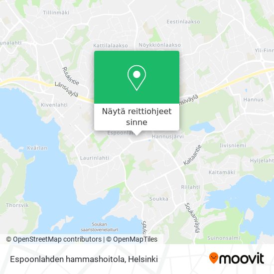 Espoonlahden hammashoitola kartta