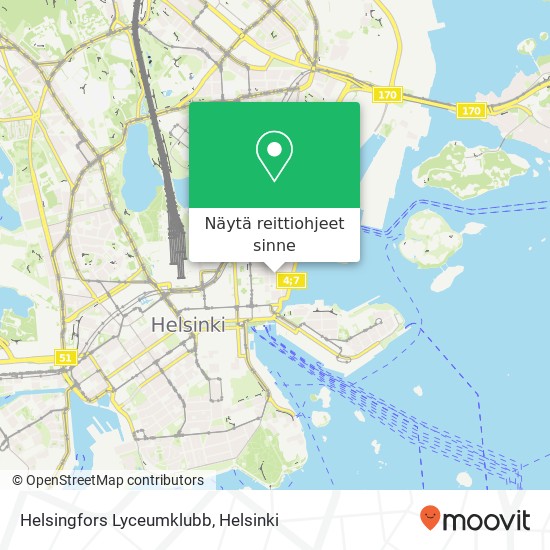 Helsingfors Lyceumklubb kartta