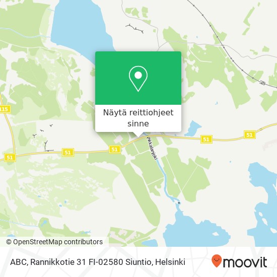 ABC, Rannikkotie 31 FI-02580 Siuntio kartta