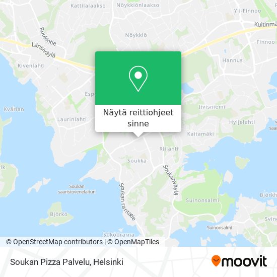 Soukan Pizza Palvelu kartta