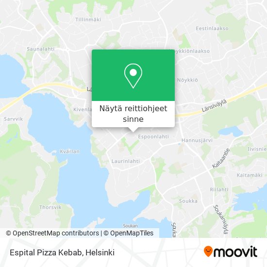 Espital Pizza Kebab kartta