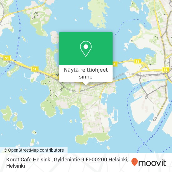 Korat Cafe Helsinki, Gyldénintie 9 FI-00200 Helsinki kartta