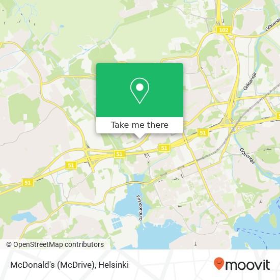 McDonald's (McDrive), Tähdenlennontie 3 FI-02240 Espoo kartta