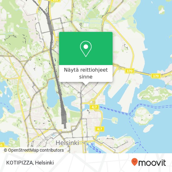 KOTIPIZZA, Porthaninkatu 11 FI-00530 Helsinki kartta