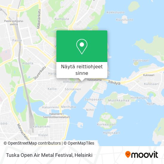 Tuska Open Air Metal Festival kartta