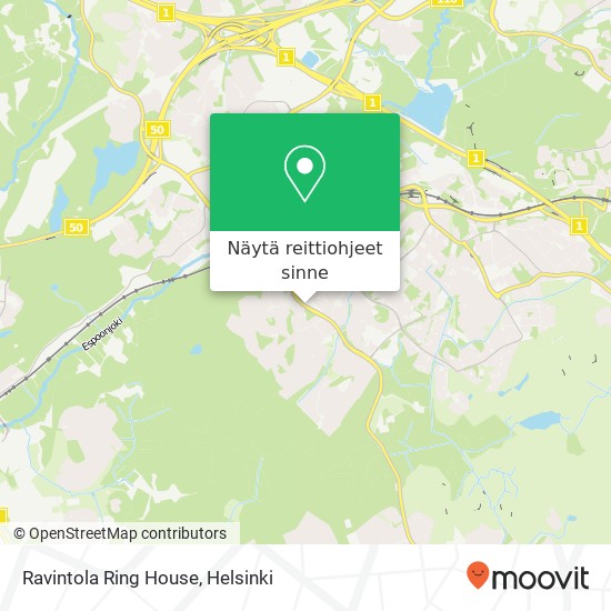 Ravintola Ring House, Espoonväylä 87 FI-02770 Espoo kartta