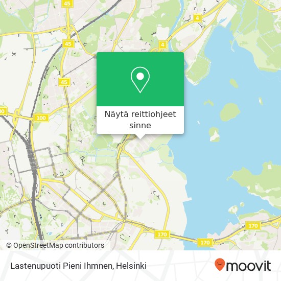 Lastenupuoti Pieni Ihmnen, Toukolankatu 13 FI-00560 Helsinki kartta