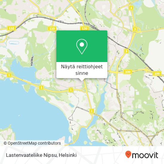 Lastenvaateliike Nipsu, Raumantie 1 FI-00350 Helsinki kartta