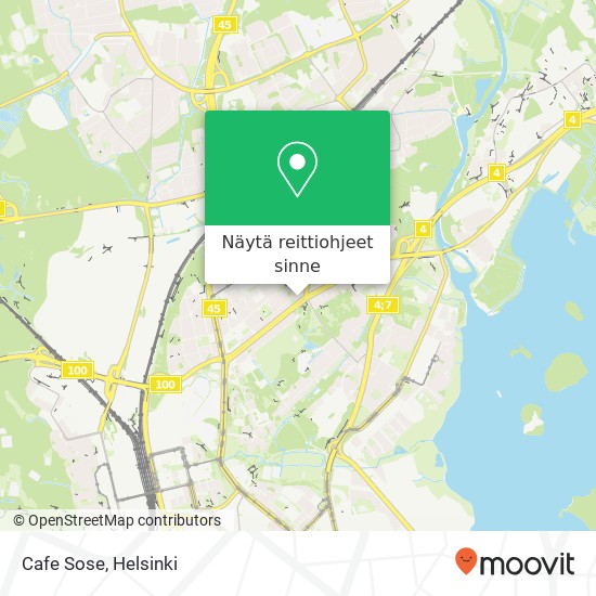 Cafe Sose, Koskelantie 56 FI-00610 Helsinki kartta