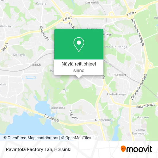 Ravintola Factory Tali kartta