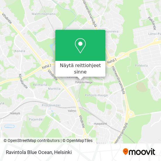 Ravintola Blue Ocean kartta