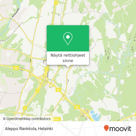 Aleppo Ravintola, Laukkarinne 4 FI-01200 Vantaa kartta