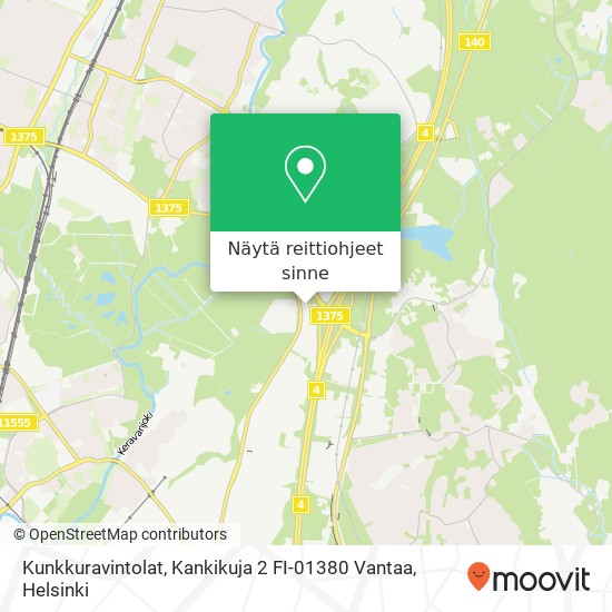 Kunkkuravintolat, Kankikuja 2 FI-01380 Vantaa kartta