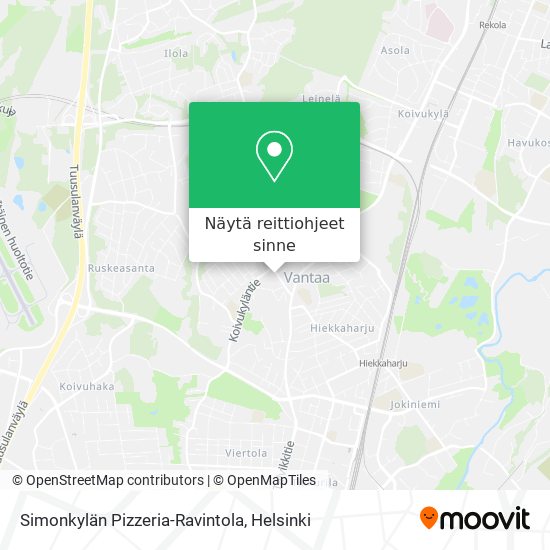 Simonkylän Pizzeria-Ravintola kartta