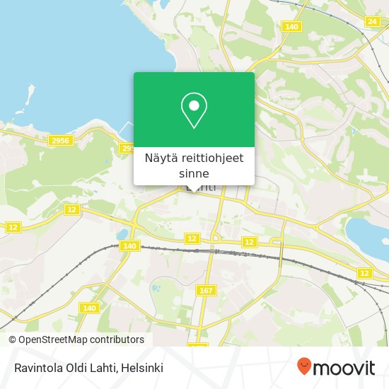 Ravintola Oldi Lahti kartta