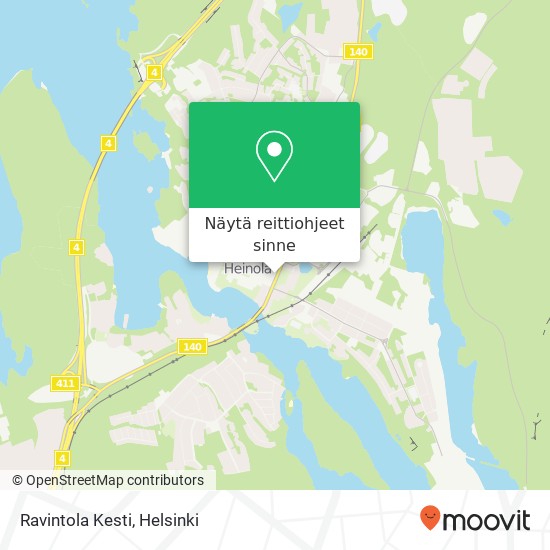 Ravintola Kesti, Siltakatu 11 FI-18100 Heinola kartta