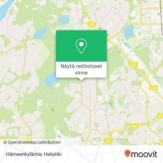 Hämeenkyläntie kartta