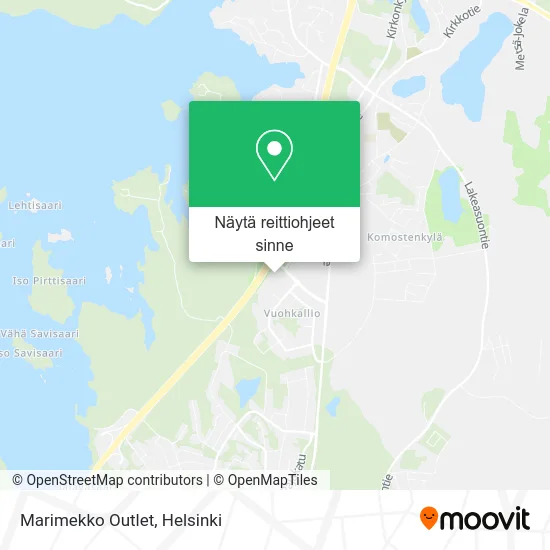 Marimekko Outlet kartta