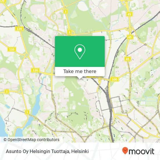 Asunto Oy Helsingin Tuottaja kartta