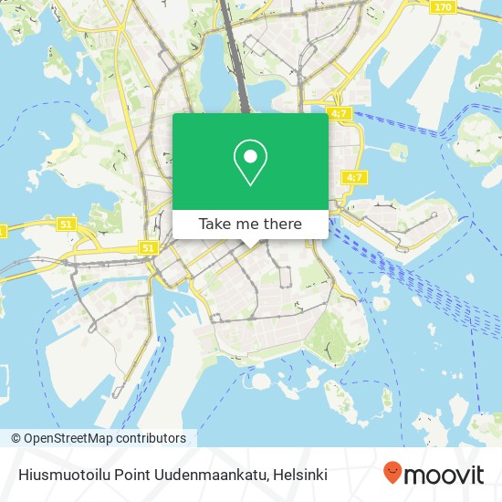 Hiusmuotoilu Point Uudenmaankatu kartta