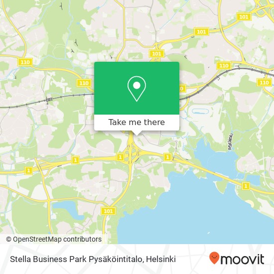 Stella Business Park Pysäköintitalo kartta