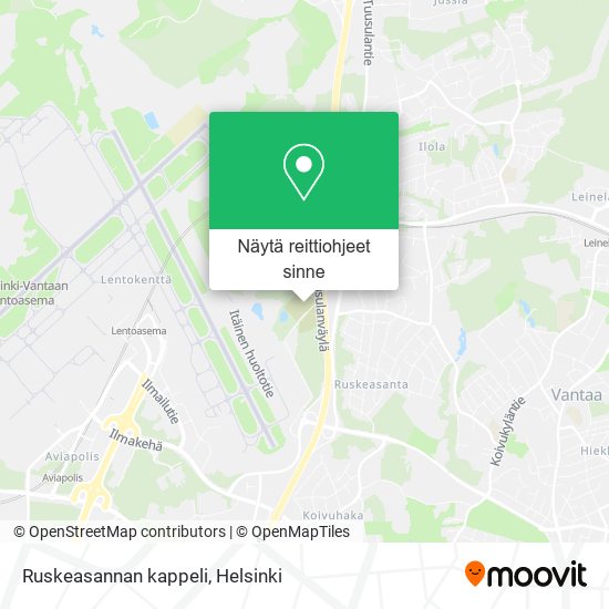 Kuinka päästä kohteeseen Ruskeasannan kappeli paikassa Vantaa  kulkuvälineellä Bussi tai Juna?