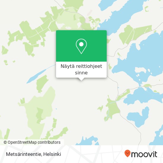 Metsärinteentie kartta