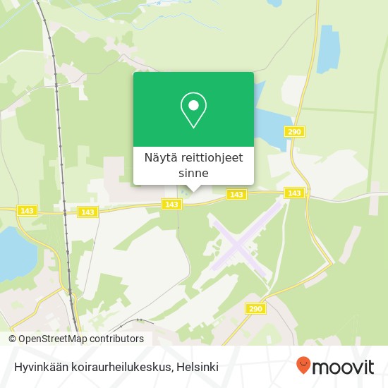 Hyvinkään koiraurheilukeskus kartta