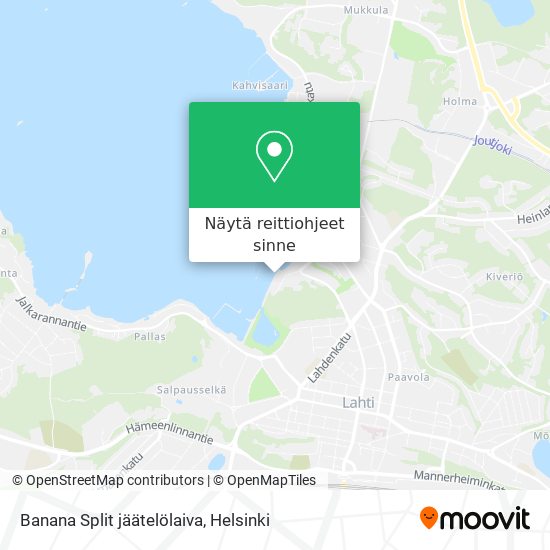 Kuinka päästä kohteeseen Banana Split jäätelölaiva paikassa Lahti  kulkuvälineellä Bussi tai Juna?