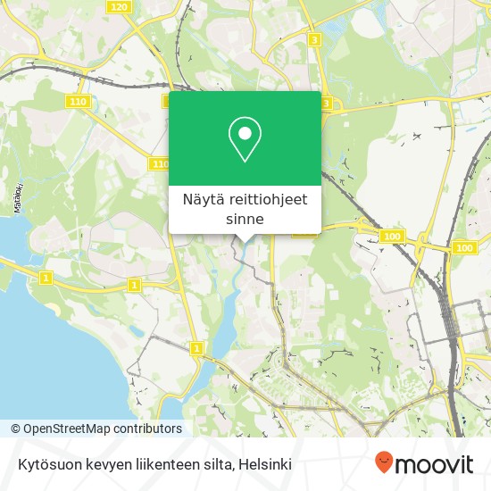 Kytösuon kevyen liikenteen silta kartta