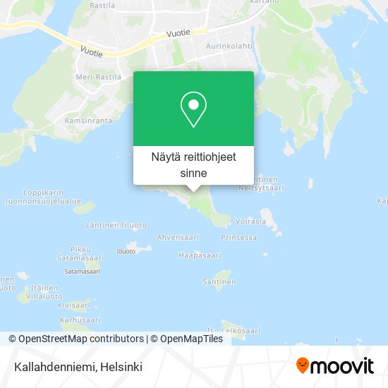 Kuinka päästä kohteeseen Kallahdenniemi paikassa Helsinki kulkuvälineellä  Bussi, Metro tai Raitiovaunu?