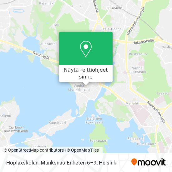 Hoplaxskolan, Munksnäs-Enheten 6–9 kartta