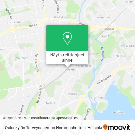 Oulunkylän Terveysaseman Hammashoitola kartta