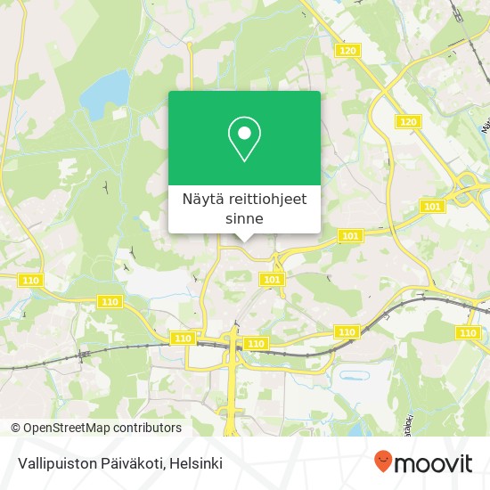 Vallipuiston Päiväkoti kartta