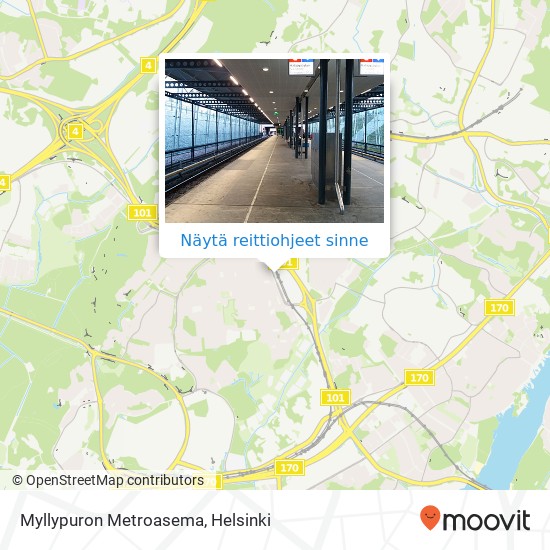 Myllypuron Metroasema kartta