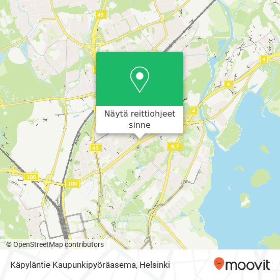 Käpyläntie Kaupunkipyöräasema kartta