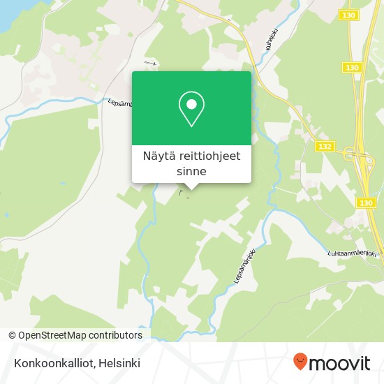 Konkoonkalliot kartta