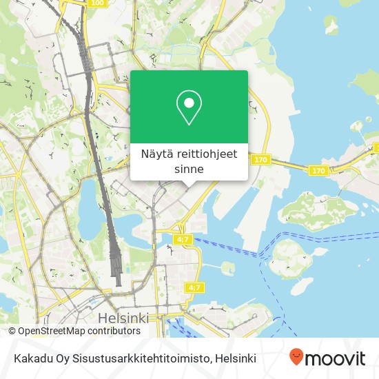 Kakadu Oy Sisustusarkkitehtitoimisto kartta