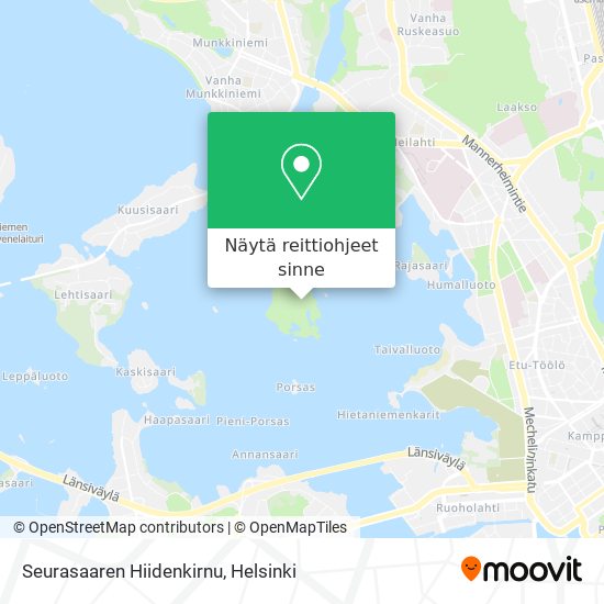 Seurasaaren Hiidenkirnu kartta