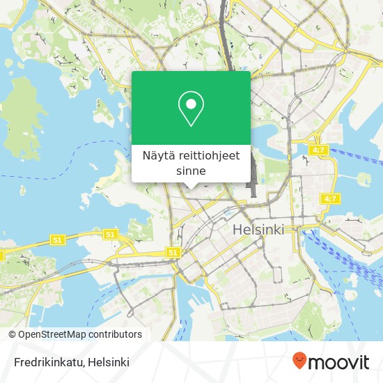 Fredrikinkatu kartta