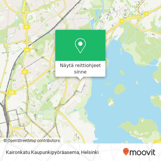 Kaironkatu Kaupunkipyöräasema kartta