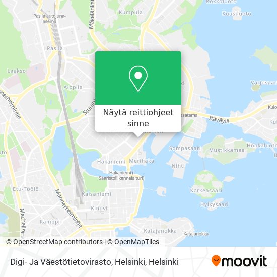 Digi- Ja Väestötietovirasto, Helsinki kartta
