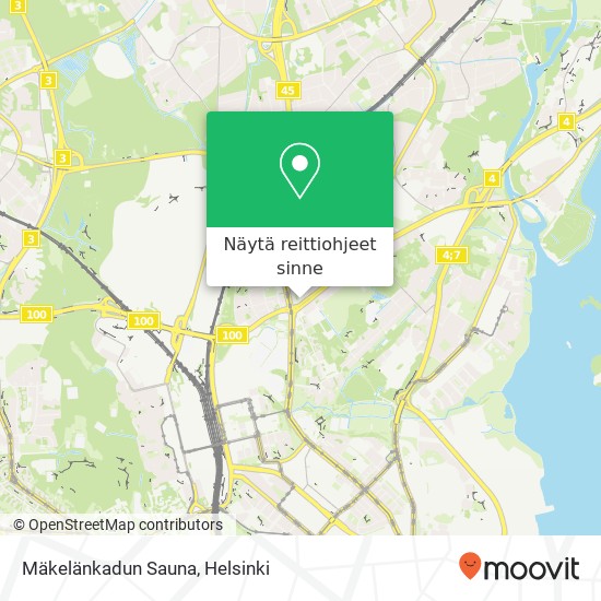 Mäkelänkadun Sauna kartta