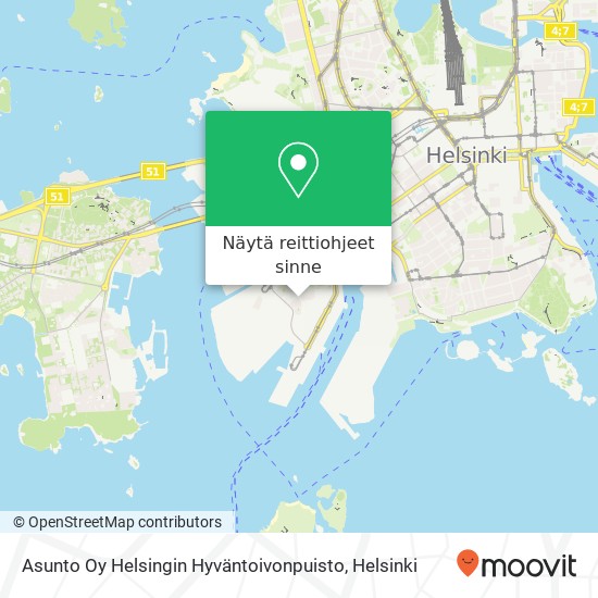 Asunto Oy Helsingin Hyväntoivonpuisto kartta