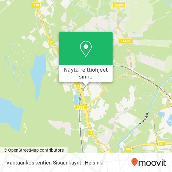 Vantaankoskentien Sisäänkäynti kartta