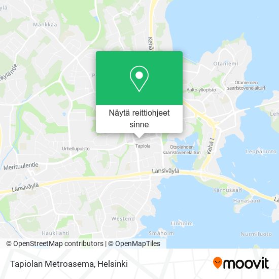 Kuinka päästä kohteeseen Tapiolan Metroasema paikassa Espoo kulkuvälineellä  Bussi tai Metro?